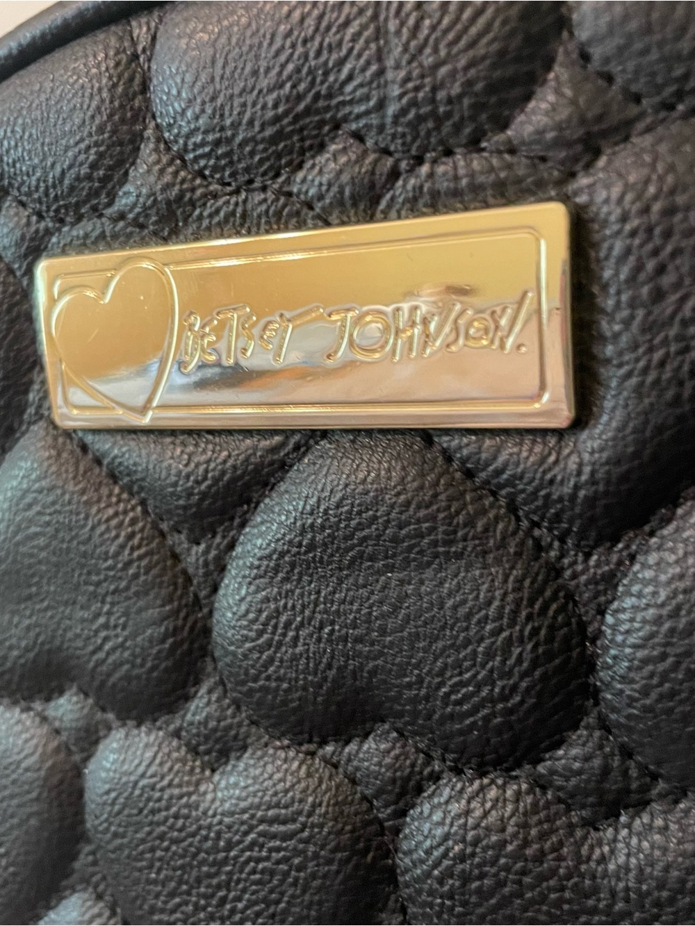 Betsey Johnson Black Heart Leather Bag - Picture 2 of 6